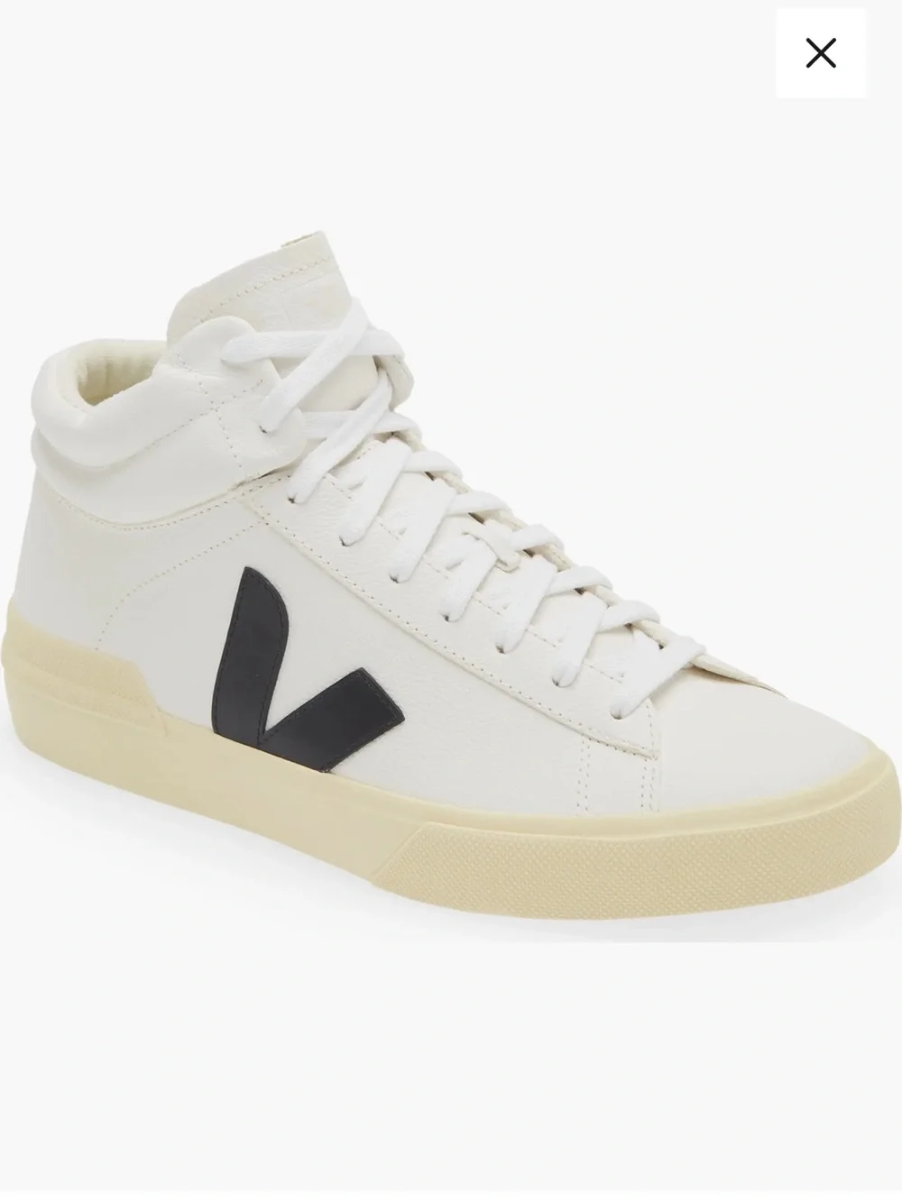 Veja Minotaur High-Top Sneakers with Black V, size 6